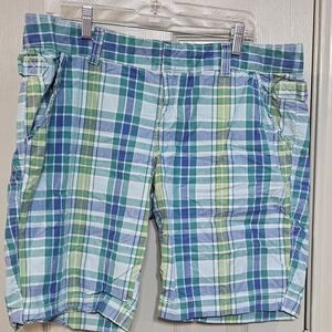 Old Navy Blue and Green Plaid Shorts